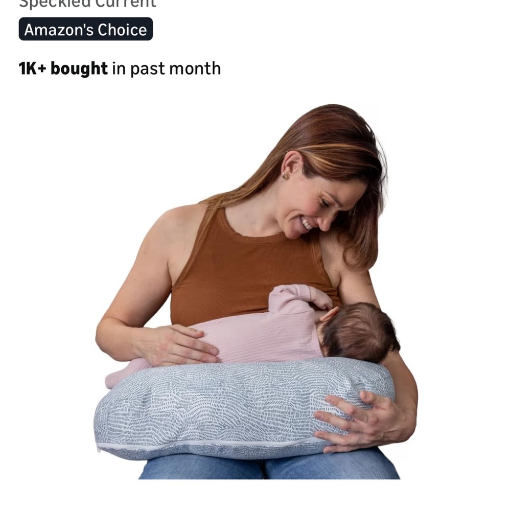 Boppy Nursing Pillow with Blue and White Design